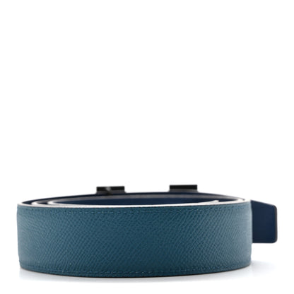 Hermes Epsom PVD Plated 32mm H Belt 85 34 Vert Bosphore Deep Blue 2 of 5