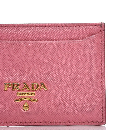 Prada Saffiano Metal Card Case Pink 7 of 11