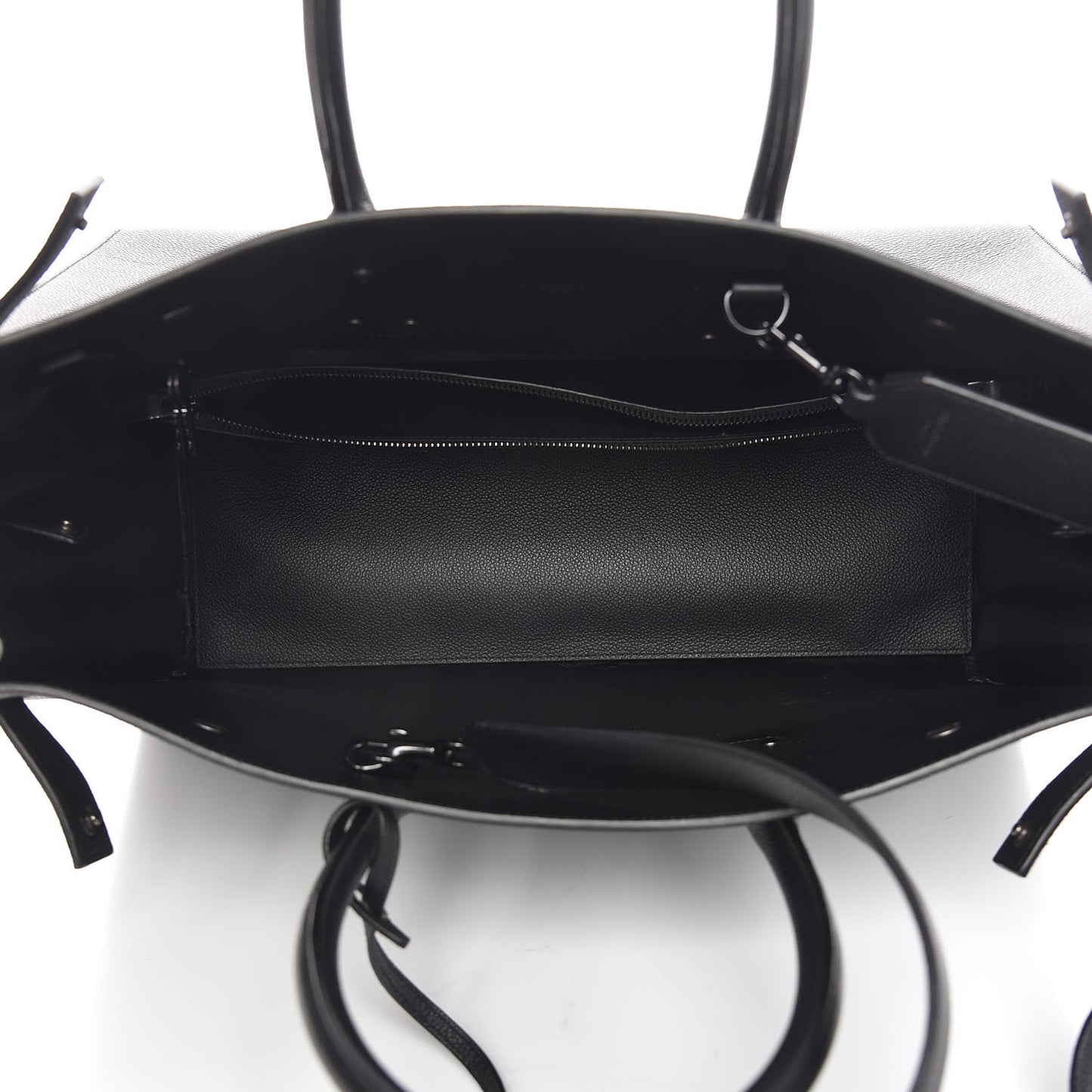 Grained Calfskin Large Sac De Jour Carryall Black