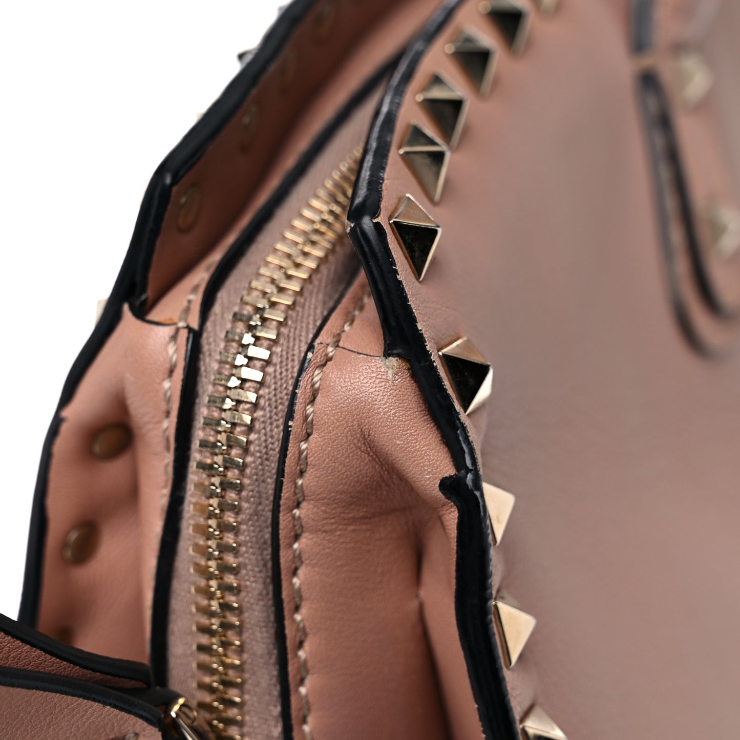 Vitello Rockstud Dome Shopper Soft Noisette