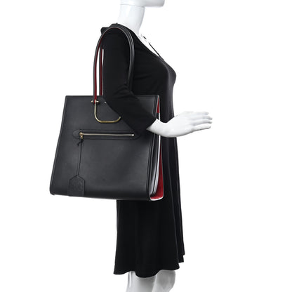 Alexander McQueen Calfskin The Tall Story Shoulder Bag Black Red 3 of 14