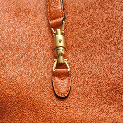 Gucci Soft Grained Calfskin Small Jackie Bucket Bag Orange 9 of 11