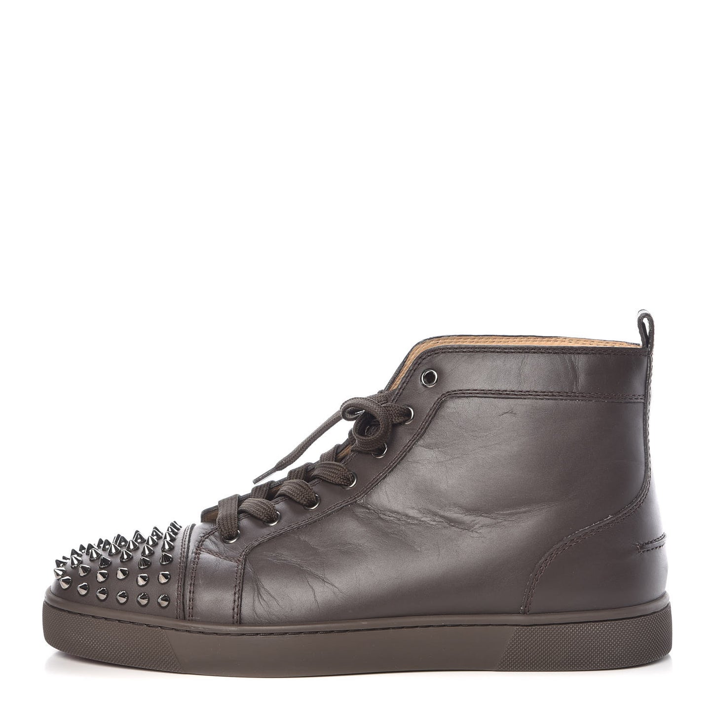 Calfskin Spikes Mens Lou Flat Sneakers 43.5 Grey