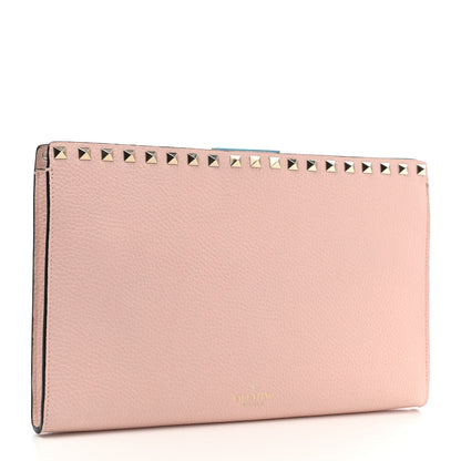 Valentino Garavani Vitello Rockstud Large Flat Pouch Light Pink 3 of 7