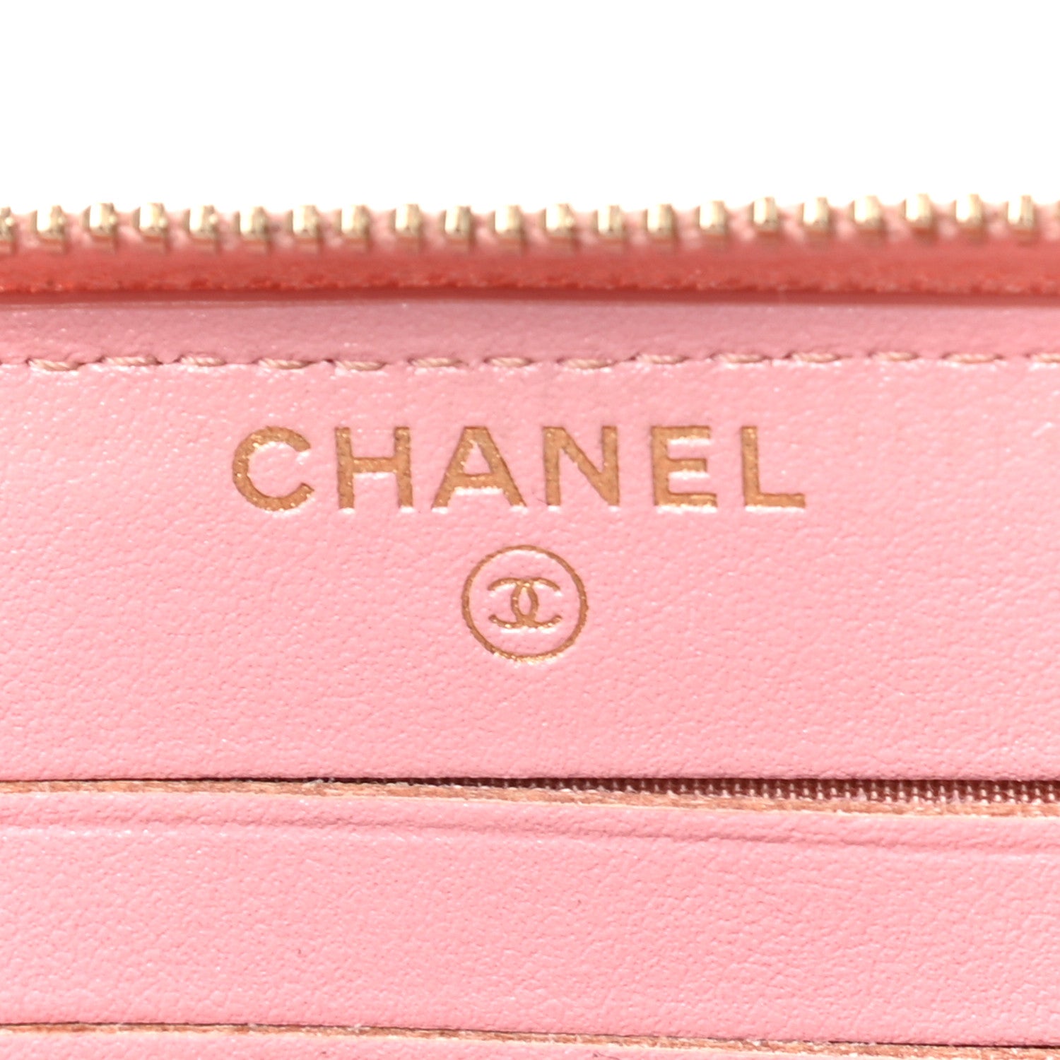 Chanel Iridescent Caviar Quilted Medium Zip Around Wallet Pink 6 of 9