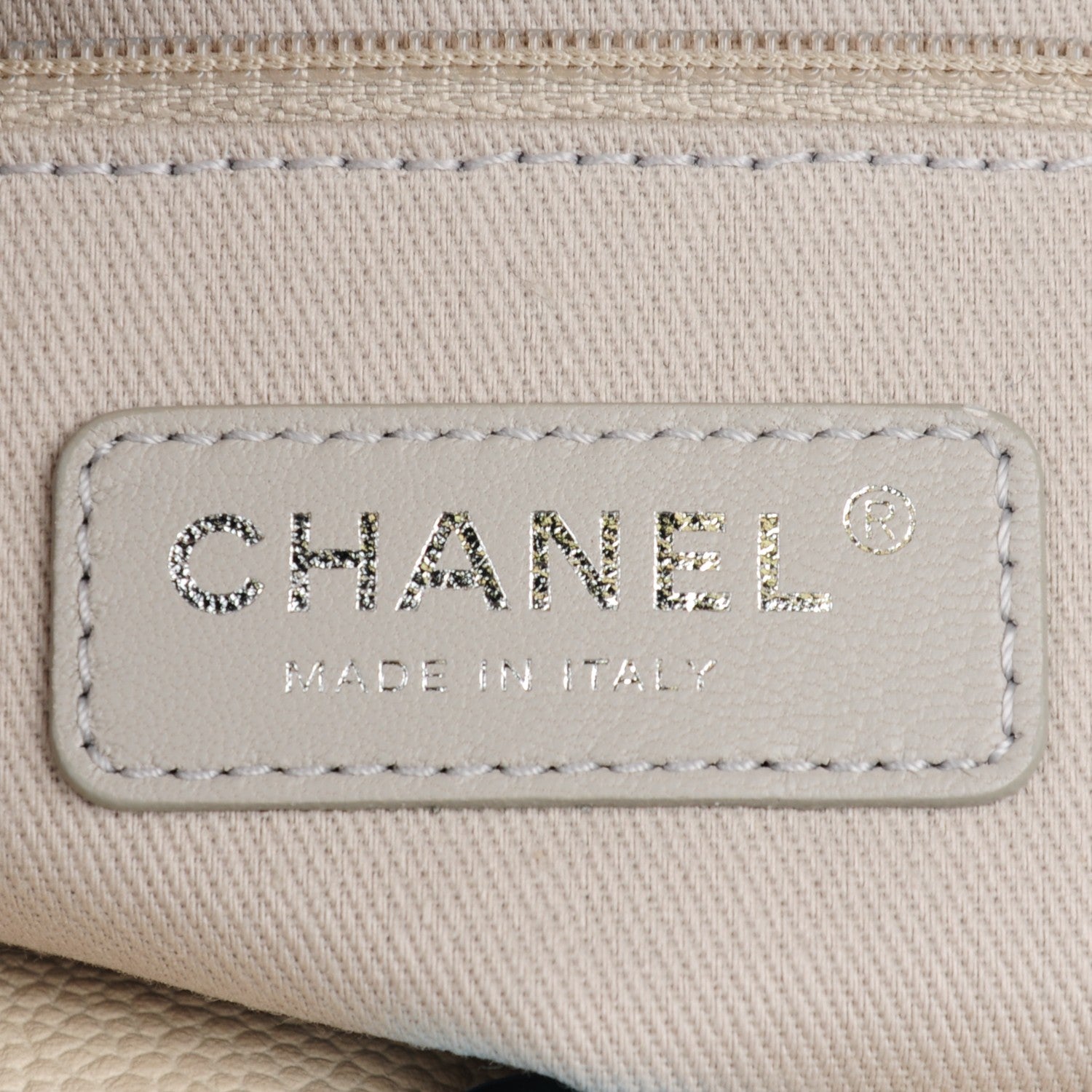 Chanel Glazed Calfskin Small Deauville Tote Ivory 6 of 7