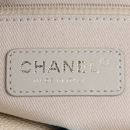 Chanel Glazed Calfskin Small Deauville Tote Ivory 6 of 7