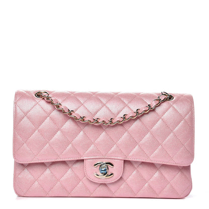 Chanel Iridescent Caviar Quilted Medium Double Flap Rose Pink 1 of 10
