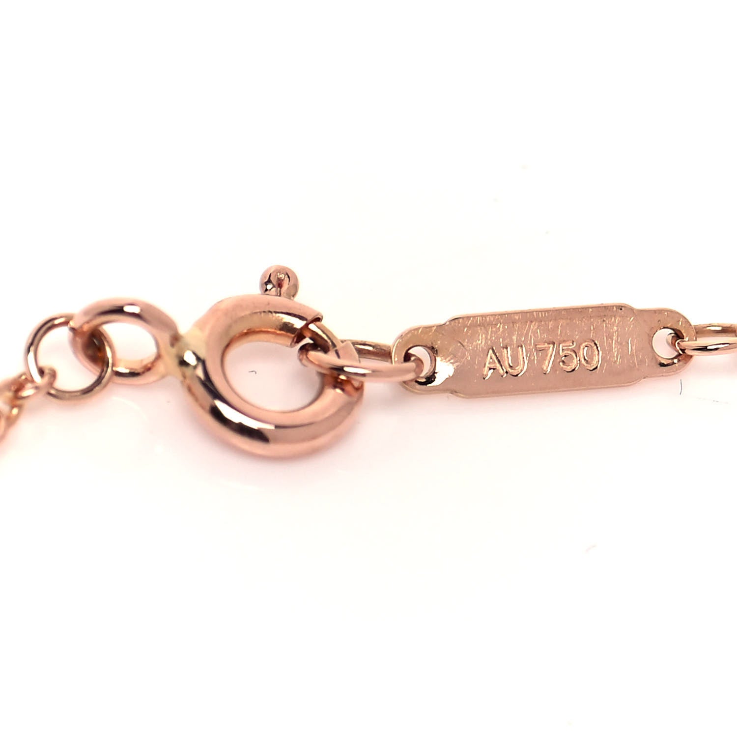 Tiffany 18K Rose Gold Diamond Atlas Bar Pierced Bracelet 5 of 5