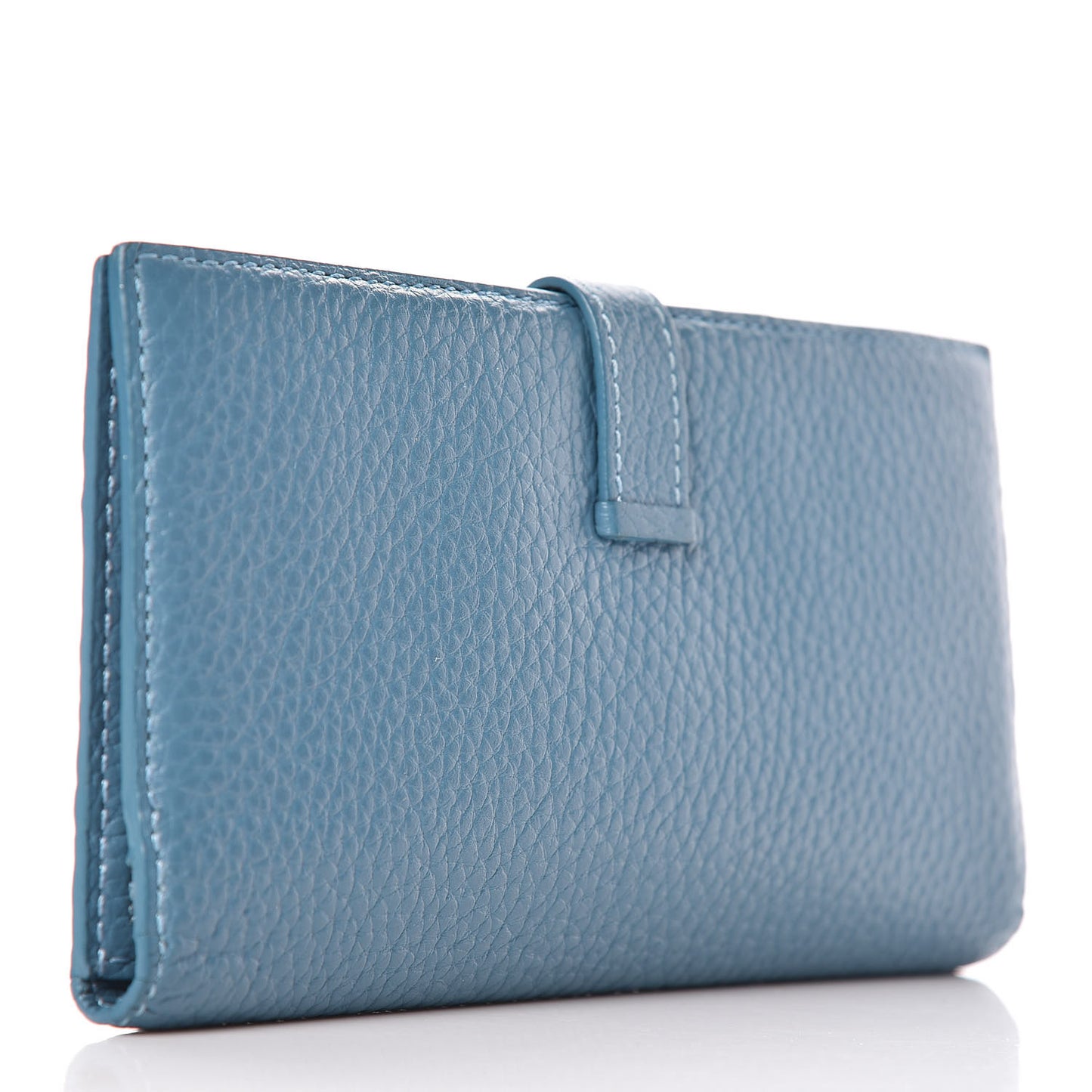 Taurillon Clemence Bearn Wallet Blue Jean