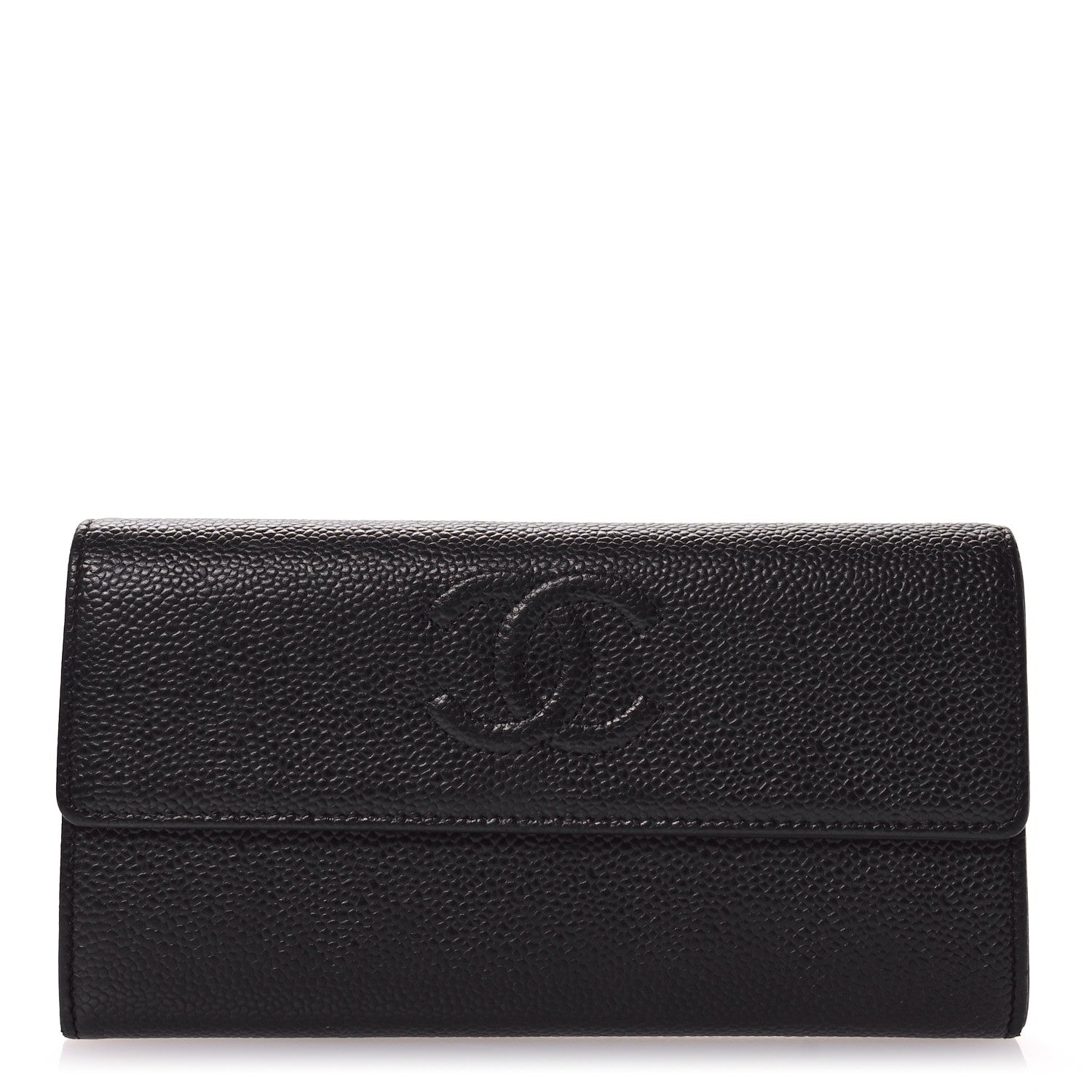 Chanel Caviar Timeless CC Large Gusset Flap Wallet Black 1 of 10
