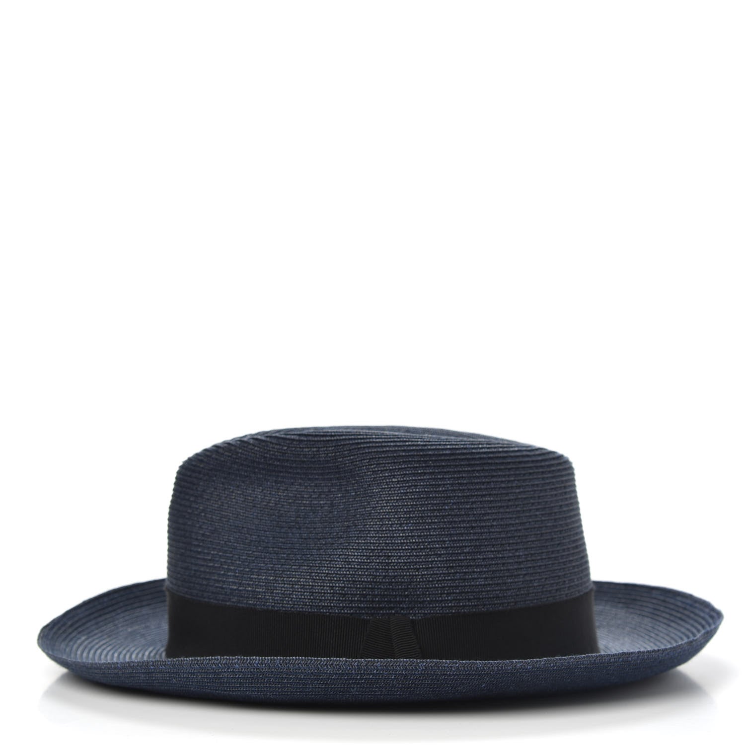 Hermes Straw Grosgrain Hat 59 3 of 7