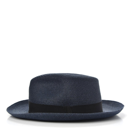 Hermes Straw Grosgrain Hat 59 3 of 7