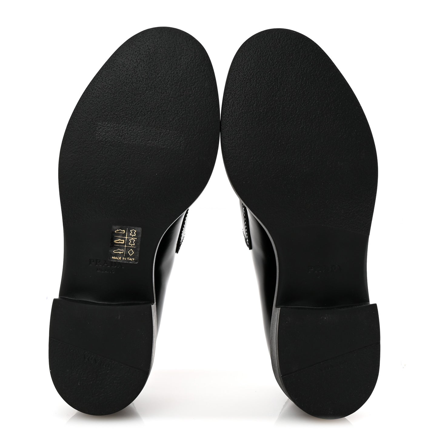 Spazzolato Metal Triangle Logo 50mm Loafers 36.5 Black