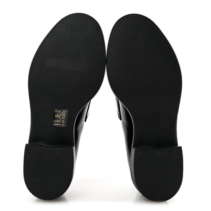 Prada Spazzolato Metal Triangle Logo 50mm Loafers 36.5 Black 6 of 10