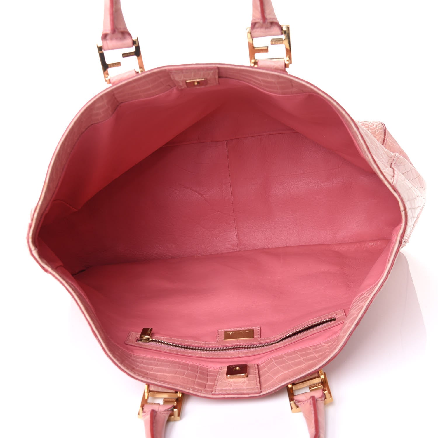 Fendi Alligator Large Twins Tote Pink 6 of 18