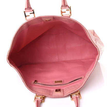 Fendi Alligator Large Twins Tote Pink 6 of 18