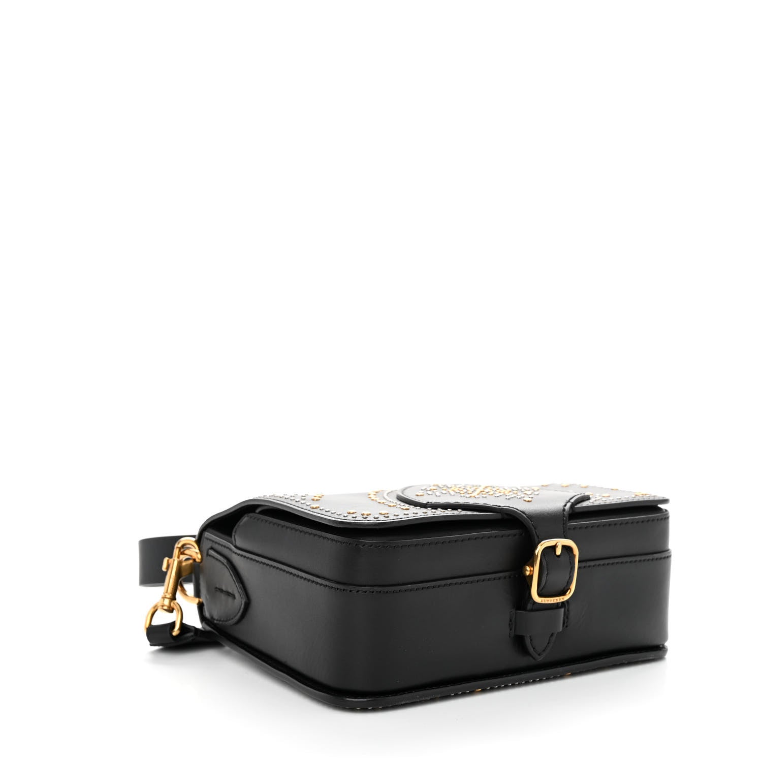 Burberry Calfskin Studded Square Satchel Black 4 of 9