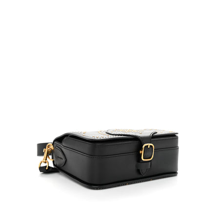 Burberry Calfskin Studded Square Satchel Black 4 of 9