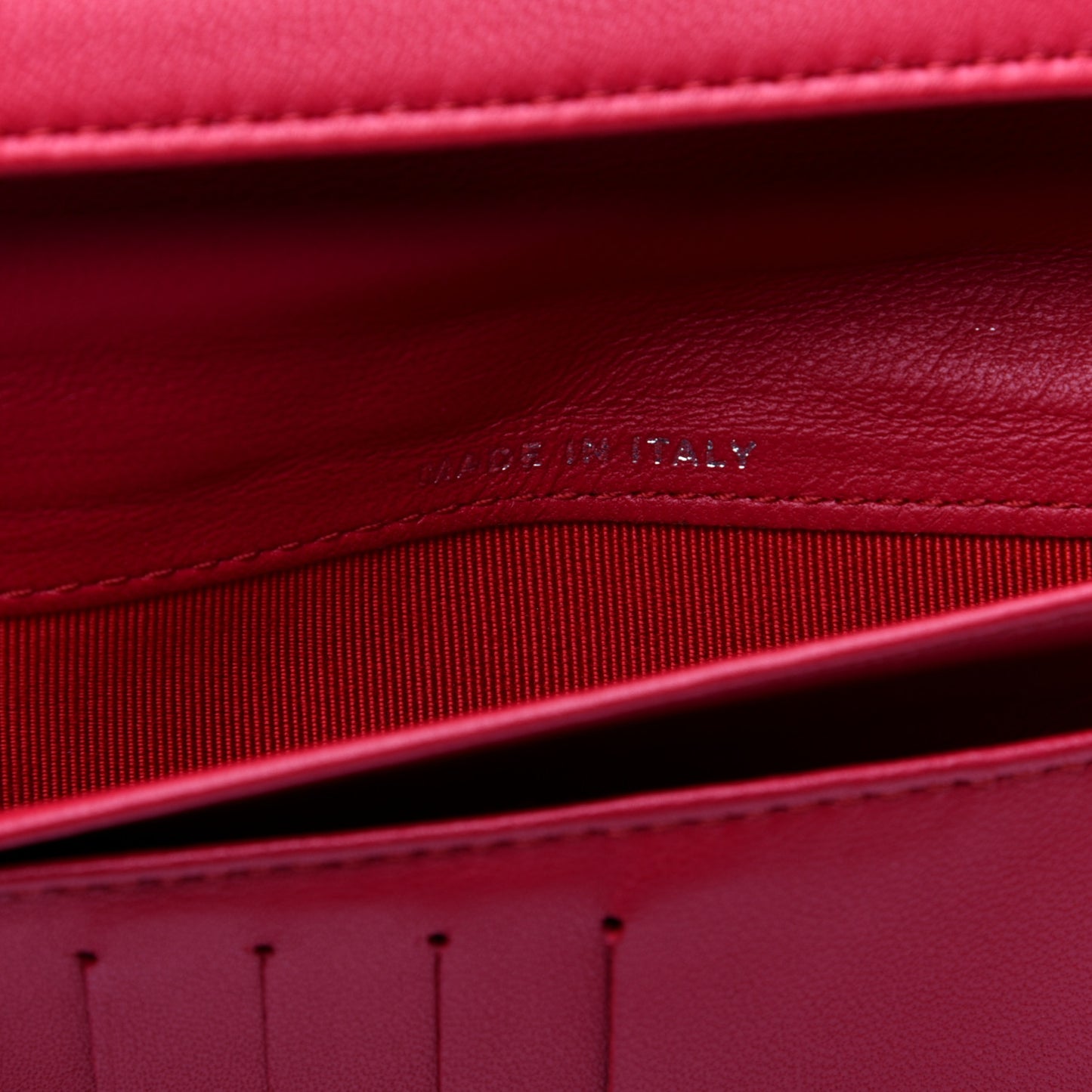 Lambskin Quilted Yen Wallet Fuchsia