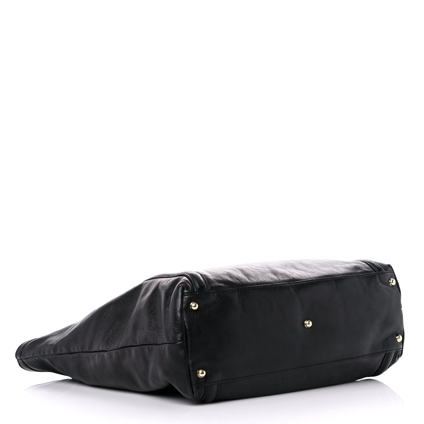 Calfskin Large Britt Shoulder Bag Black