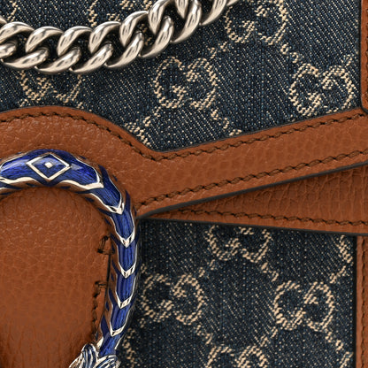 Gucci New Denim GG Monogram Dollar Calfskin Enamel Mini Dionysus Shoulder Bag Blue Tea Cuir Epilog Electric Blue 8 of 12