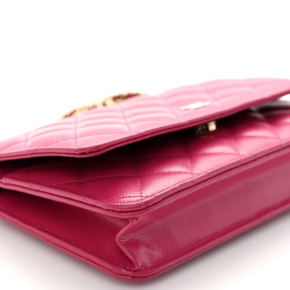 Chanel Caviar Quilted Wallet on Chain WOC Fuchsia 9 of 10