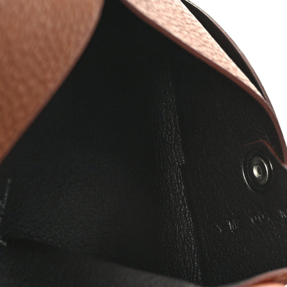 Hermes Barenia Verso Calvi Card Case Fauve Black 5 of 9