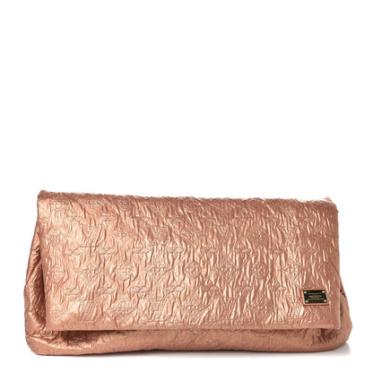 Louis Vuitton Jacquard Quilted Monogram Limelight Clutch GM Rose Gold 1 of 15