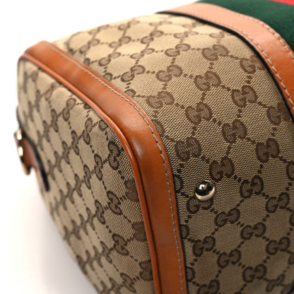 Gucci Monogram Vintage Web Medium Boston Tan Tan 9 of 13