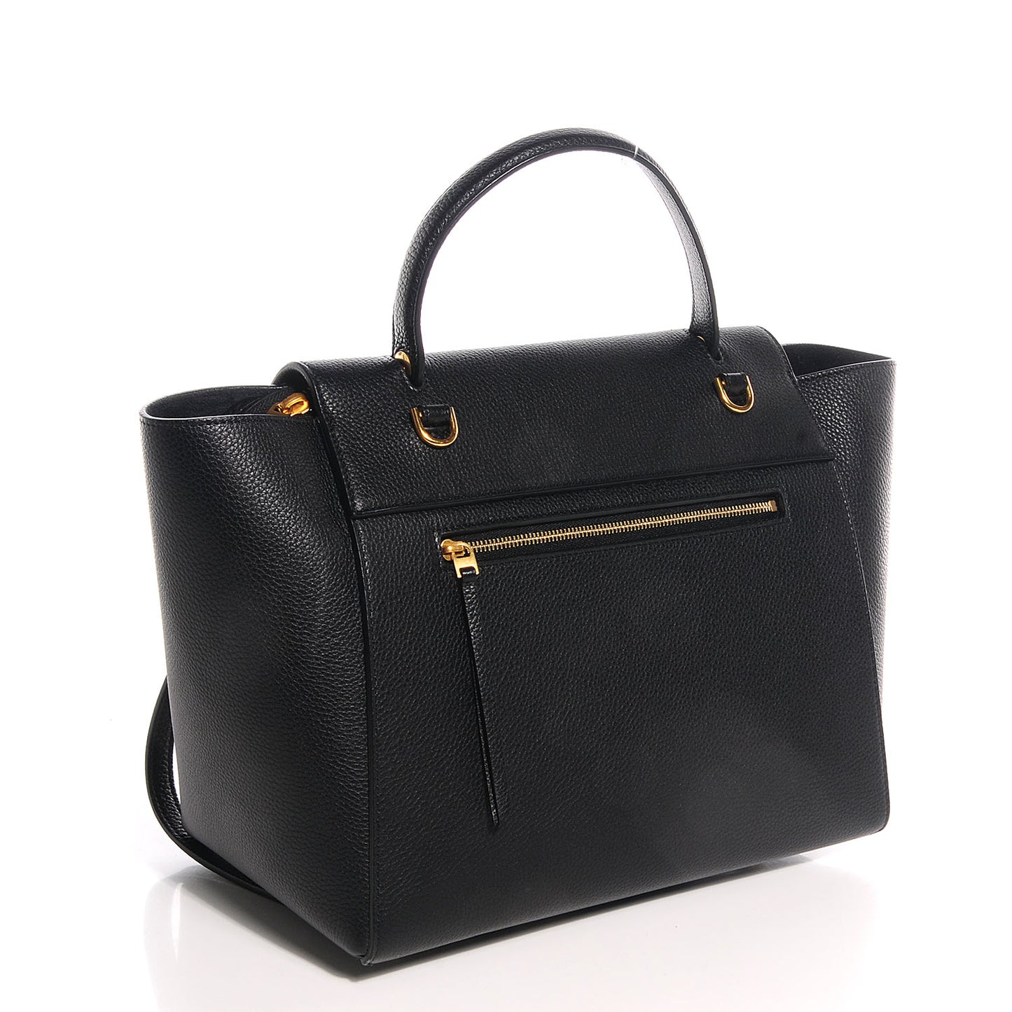 Drummed Calfskin Small Belt Bag Black