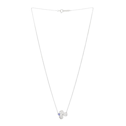 Tiffany Platinum Diamond Tanzanite Paper Flowers Pendant Necklace 3 of 4