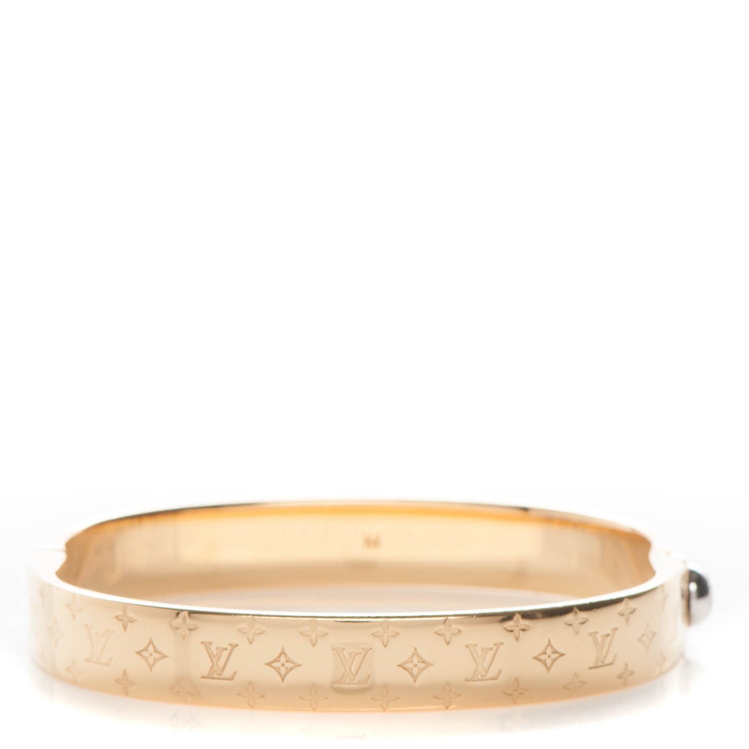 Louis Vuitton Brass Monogram Nanogram Cuff M Gold 1 of 5