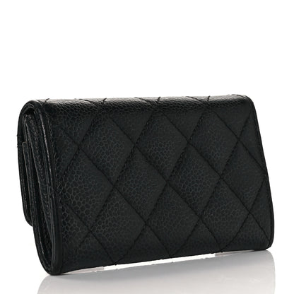 Chanel Caviar Quilted Flap Card Holder Black 3 of 9