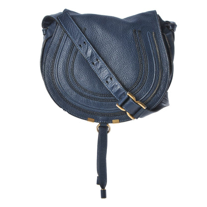 Chloe Calfskin Medium Marcie Round Crossbody Bag Navy 1 of 15