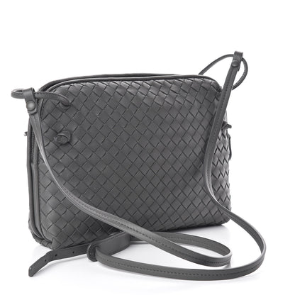 Bottega Veneta Nappa Intrecciato Nodini Crossbody Messenger Light Grey 3 of 11