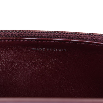 Chanel Striated Patent Quilted Wallet on Chain WOC Bordeaux 9 of 15