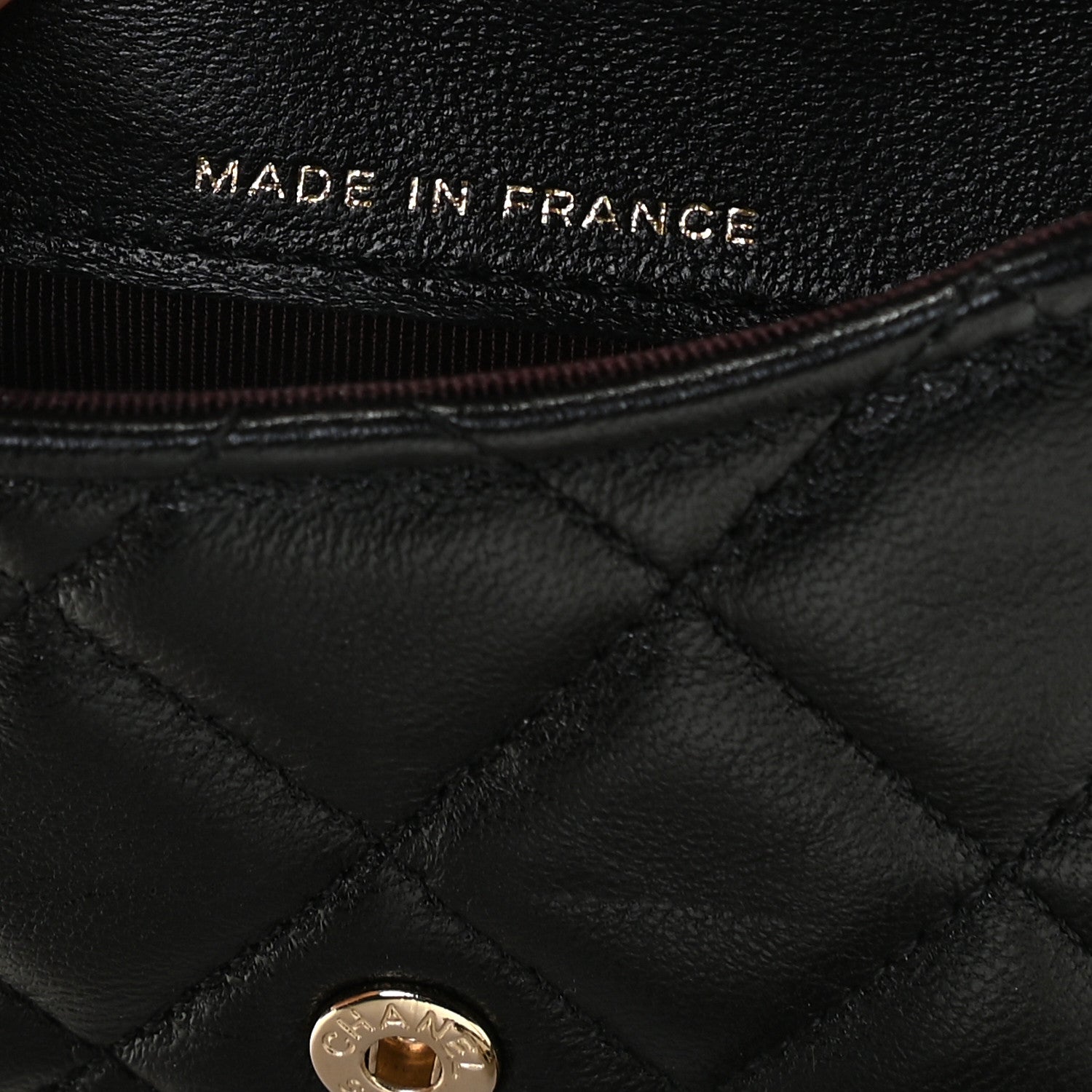 Chanel Lambskin Quilted Chain Belt Bag Black 7 of 11