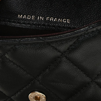Chanel Lambskin Quilted Chain Belt Bag Black 7 of 11