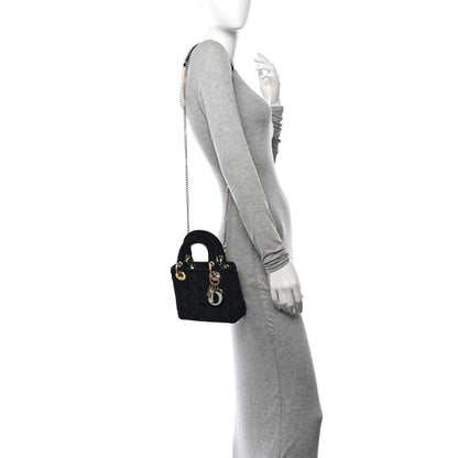 Christian Dior Velvet Mini Lady Dior Black 2 of 12