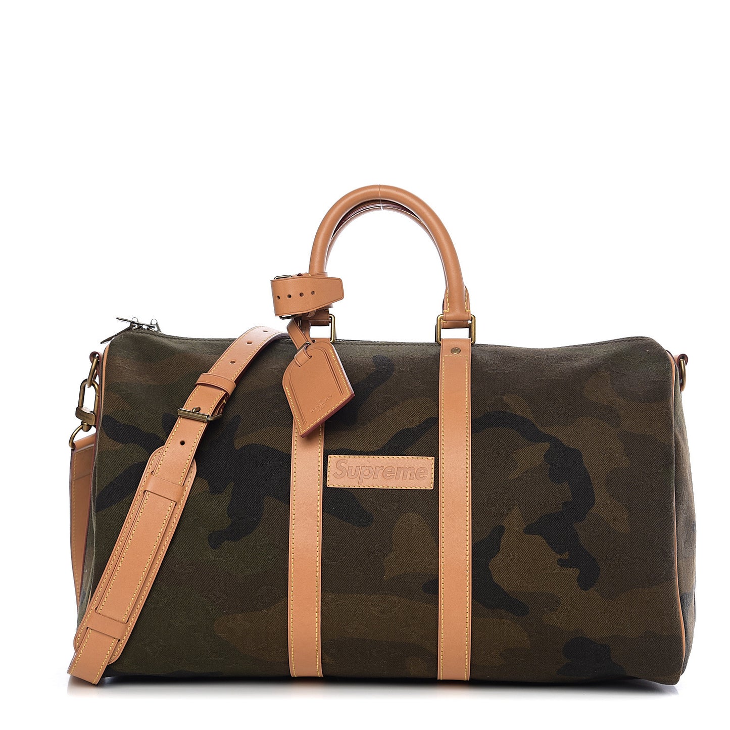 X SUPREME Monogram Camouflage Keepall Bandouliere 45