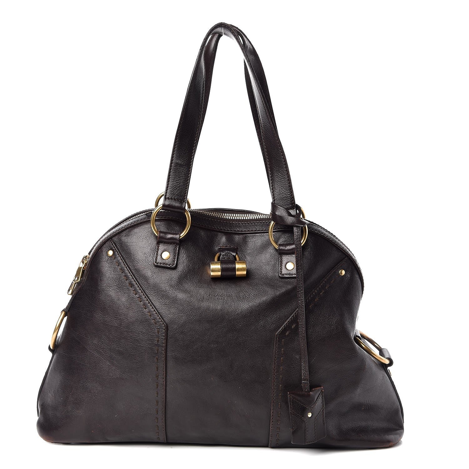 Saint Laurent Calfskin Large Muse Dark Brown 1 of 8