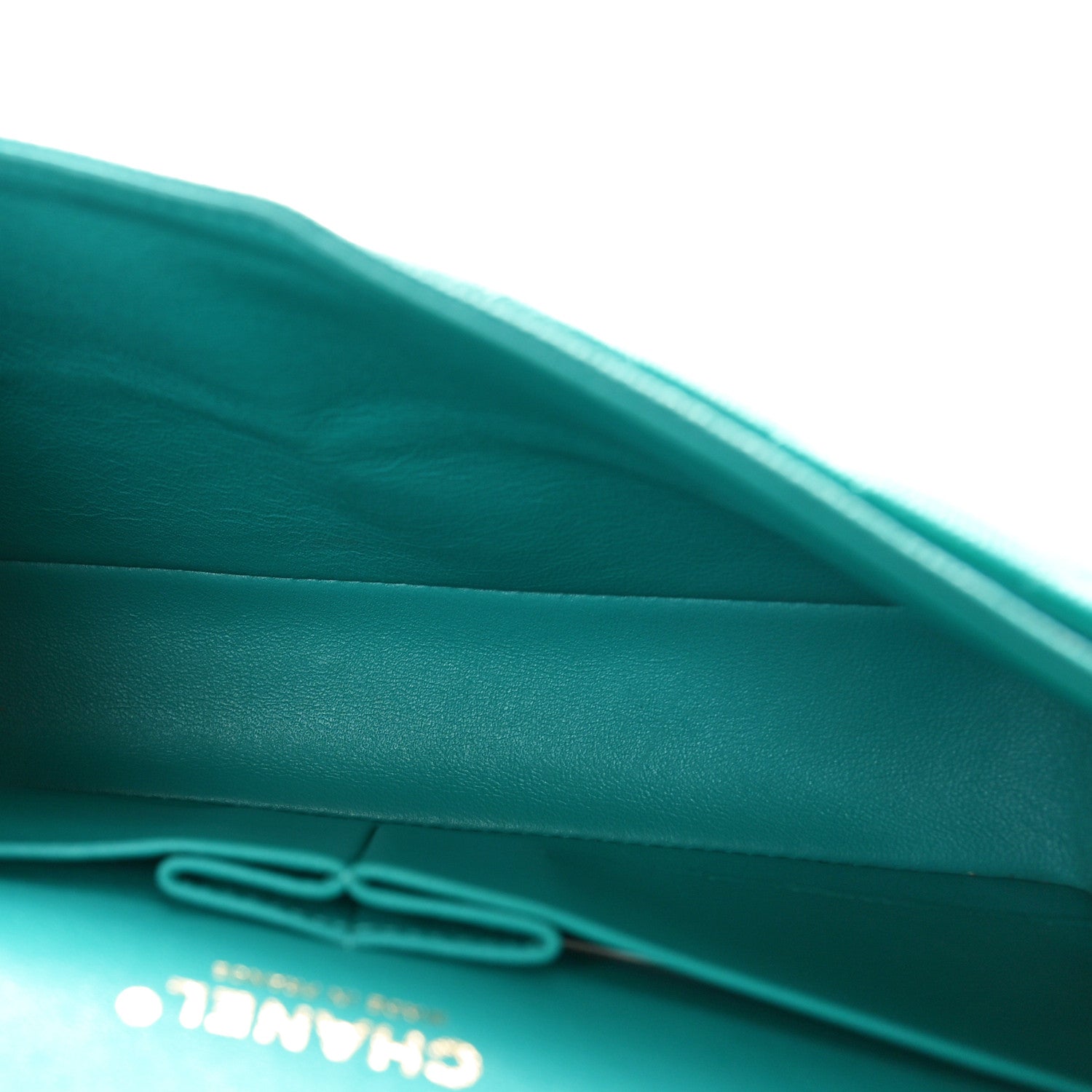 Chanel Caviar Quilted Medium Double Flap Turquoise 5 of 10