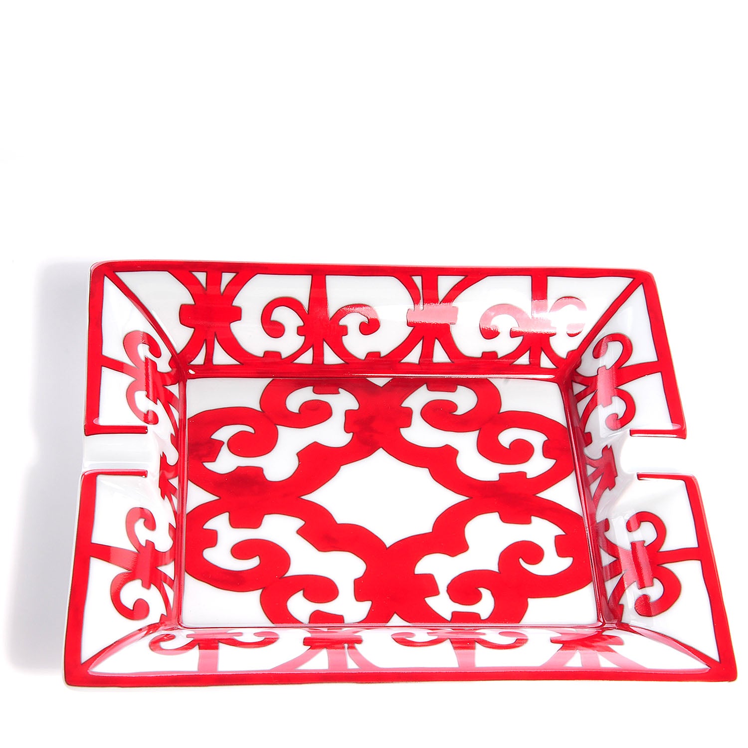 Hermes Porcelain Balcon du Guadalquivir Rectangular Ashtray 1 of 4