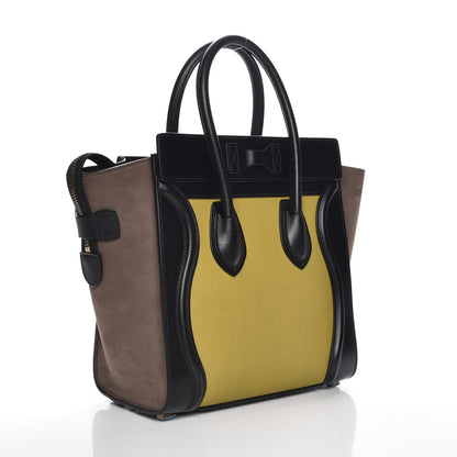 Celine Baby Grained Calfskin Nubuck Micro Tri-Color Luggage Olive 3 of 7