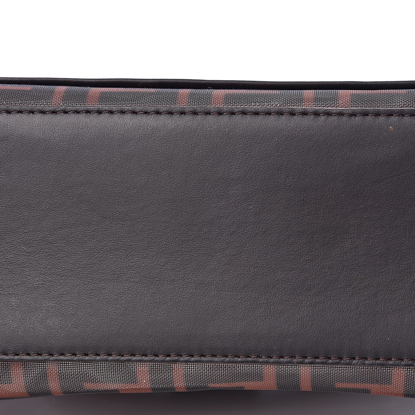 Mesh Vitello Century Cuoio FF 1974 Small Runaway Shopper Tote Marrone Black Ebano
