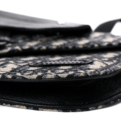 Christian Dior Oblique Saddle Messenger Pouch Beige Black 5 of 10