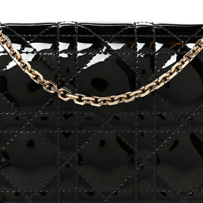 Christian Dior Patent Cannage Lady Dior Convertible Clutch Black 12 of 14