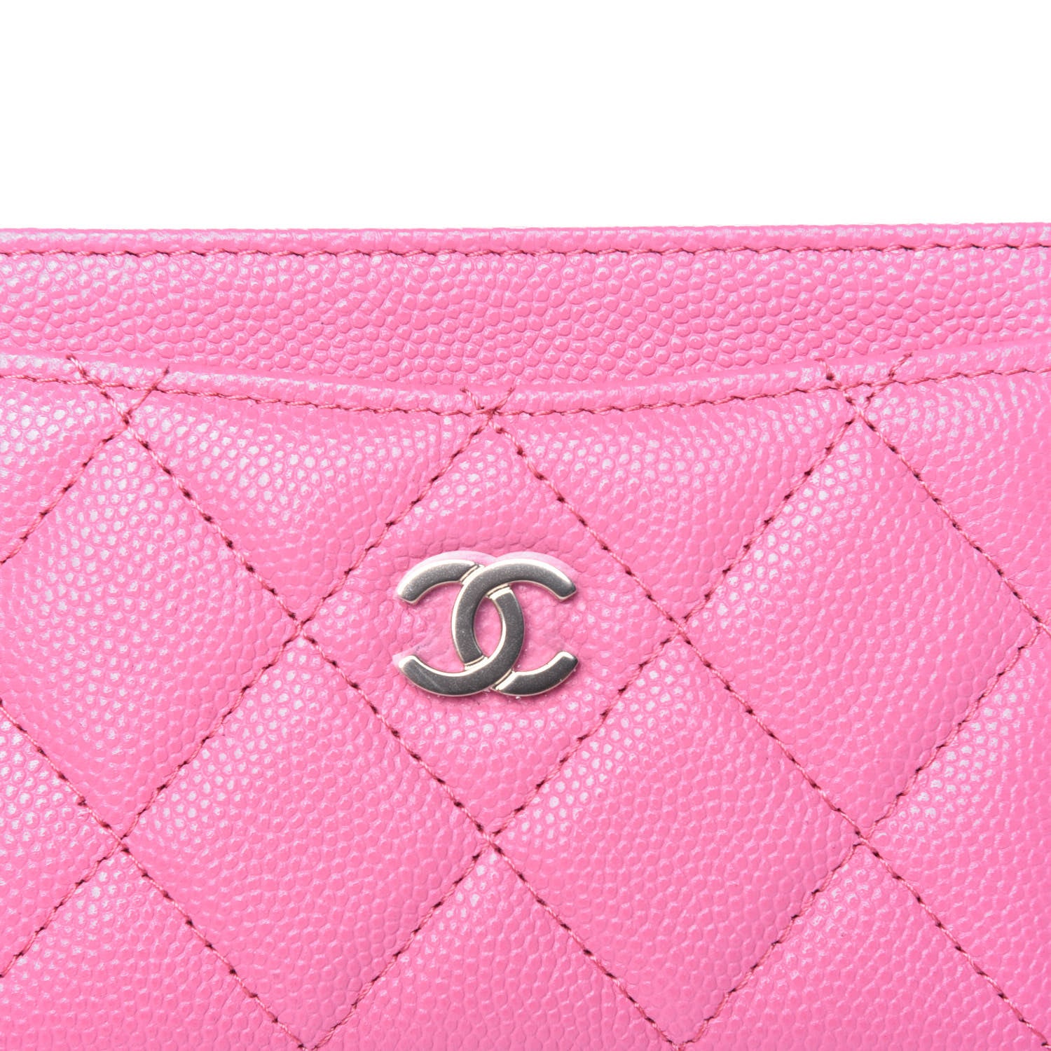 Chanel Caviar Quilted Card Holder Pink 11 of 12