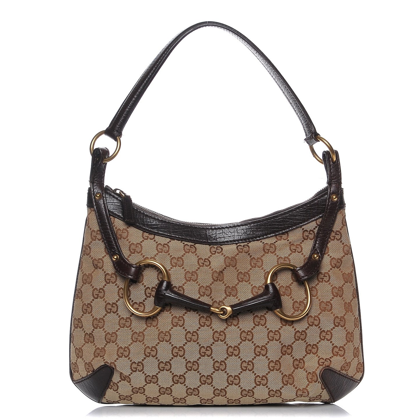 Monogram Horsebit Hobo Brown
